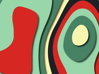 kağıt ile 3D arka plan şekilleri kesim. Soyut kağıt kitap kapağı için şablon arka plan bölmek. Kağıt arka plan kes. Soyut gerçekçi kağıt dekorasyon tasarımı için