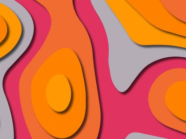 kağıt ile 3D arka plan şekilleri kesim. Soyut kağıt kitap kapağı için şablon arka plan bölmek. Kağıt arka plan kes. Soyut gerçekçi kağıt dekorasyon tasarımı için