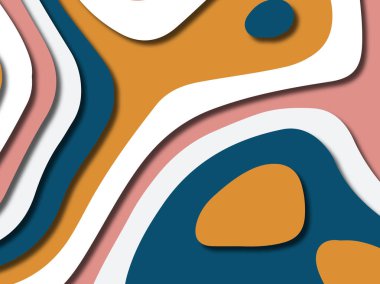 kağıt ile 3D arka plan şekilleri kesim. Soyut kağıt kitap kapağı için şablon arka plan bölmek. Kağıt arka plan kes. Soyut gerçekçi kağıt dekorasyon tasarımı için