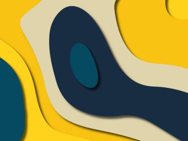 kağıt ile 3D arka plan şekilleri kesim. Soyut kağıt kitap kapağı için şablon arka plan bölmek. Kağıt arka plan kes. Soyut gerçekçi kağıt dekorasyon tasarımı için