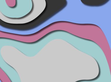 kağıt ile 3D arka plan şekilleri kesim. Soyut kağıt kitap kapağı için şablon arka plan bölmek. Kağıt arka plan kes. Soyut gerçekçi kağıt dekorasyon tasarımı için