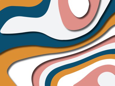 kağıt ile 3D arka plan şekilleri kesim. Soyut kağıt kitap kapağı için şablon arka plan bölmek. Kağıt arka plan kes. Soyut gerçekçi kağıt dekorasyon tasarımı için