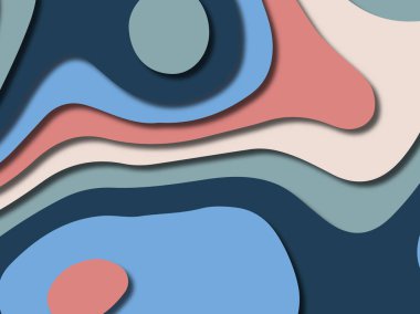 kağıt ile 3D arka plan şekilleri kesim. Soyut kağıt kitap kapağı için şablon arka plan bölmek. Kağıt arka plan kes. Soyut gerçekçi kağıt dekorasyon tasarımı için