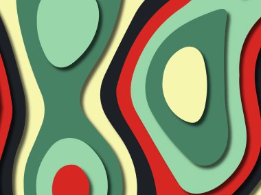 kağıt ile 3D arka plan şekilleri kesim. Soyut kağıt kitap kapağı için şablon arka plan bölmek. Kağıt arka plan kes. Soyut gerçekçi kağıt dekorasyon tasarımı için