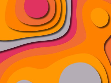 kağıt ile 3D arka plan şekilleri kesim. Soyut kağıt kitap kapağı için şablon arka plan bölmek. Kağıt arka plan kes. Soyut gerçekçi kağıt dekorasyon tasarımı için