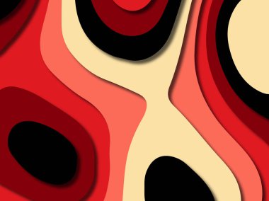 kağıt ile 3D arka plan şekilleri kesim. Soyut kağıt kitap kapağı için şablon arka plan bölmek. Kağıt arka plan kes. Soyut gerçekçi kağıt dekorasyon tasarımı için