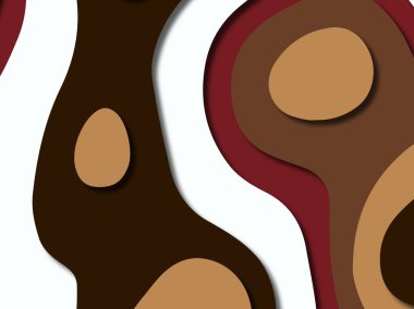 kağıt ile 3D arka plan şekilleri kesim. Soyut kağıt kitap kapağı için şablon arka plan bölmek. Kağıt arka plan kes. Soyut gerçekçi kağıt dekorasyon tasarımı için