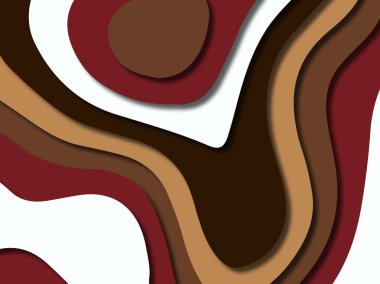 kağıt ile 3D arka plan şekilleri kesim. Soyut kağıt kitap kapağı için şablon arka plan bölmek. Kağıt arka plan kes. Soyut gerçekçi kağıt dekorasyon tasarımı için