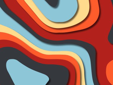 kağıt ile 3D arka plan şekilleri kesim. Soyut kağıt kitap kapağı için şablon arka plan bölmek. Kağıt arka plan kes. Soyut gerçekçi kağıt dekorasyon tasarımı için