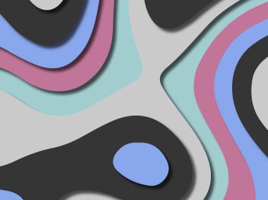 kağıt ile 3D arka plan şekilleri kesim. Soyut kağıt kitap kapağı için şablon arka plan bölmek. Kağıt arka plan kes. Soyut gerçekçi kağıt dekorasyon tasarımı için