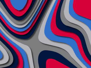 kağıt ile 3D arka plan şekilleri kesim. Soyut kağıt kitap kapağı için şablon arka plan bölmek. Kağıt arka plan kes. Soyut gerçekçi kağıt dekorasyon tasarımı için