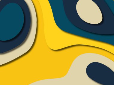 kağıt ile 3D arka plan şekilleri kesim. Soyut kağıt kitap kapağı için şablon arka plan bölmek. Kağıt arka plan kes. Soyut gerçekçi kağıt dekorasyon tasarımı için