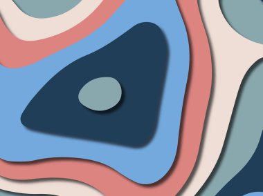 kağıt ile 3D arka plan şekilleri kesim. Soyut kağıt kitap kapağı için şablon arka plan bölmek. Kağıt arka plan kes. Soyut gerçekçi kağıt dekorasyon tasarımı için