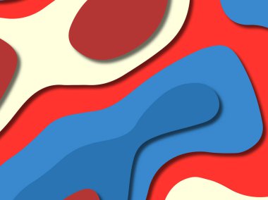 kağıt ile 3D arka plan şekilleri kesim. Soyut kağıt kitap kapağı için şablon arka plan bölmek. Kağıt arka plan kes. Soyut gerçekçi kağıt dekorasyon tasarımı için