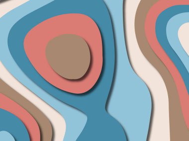 kağıt ile 3D arka plan şekilleri kesim. Soyut kağıt kitap kapağı için şablon arka plan bölmek. Kağıt arka plan kes. Soyut gerçekçi kağıt dekorasyon tasarımı için