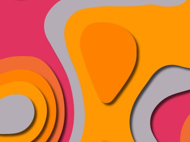 kağıt ile 3D arka plan şekilleri kesim. Soyut kağıt kitap kapağı için şablon arka plan bölmek. Kağıt arka plan kes. Soyut gerçekçi kağıt dekorasyon tasarımı için