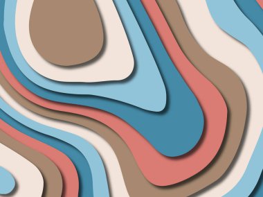 kağıt ile 3D arka plan şekilleri kesim. Soyut kağıt kitap kapağı için şablon arka plan bölmek. Kağıt arka plan kes. Soyut gerçekçi kağıt dekorasyon tasarımı için