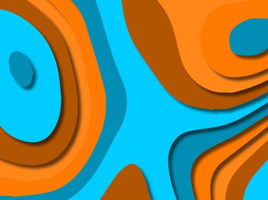 kağıt ile 3D arka plan şekilleri kesim. Soyut kağıt kitap kapağı için şablon arka plan bölmek. Kağıt arka plan kes. Soyut gerçekçi kağıt dekorasyon tasarımı için