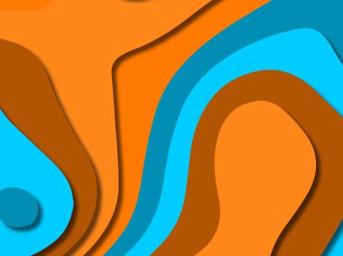 kağıt ile 3D arka plan şekilleri kesim. Soyut kağıt kitap kapağı için şablon arka plan bölmek. Kağıt arka plan kes. Soyut gerçekçi kağıt dekorasyon tasarımı için