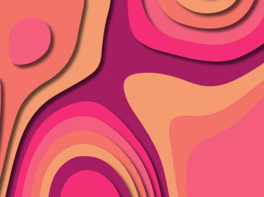 kağıt ile 3D arka plan şekilleri kesim. Soyut kağıt kitap kapağı için şablon arka plan bölmek. Kağıt arka plan kes. Soyut gerçekçi kağıt dekorasyon tasarımı için