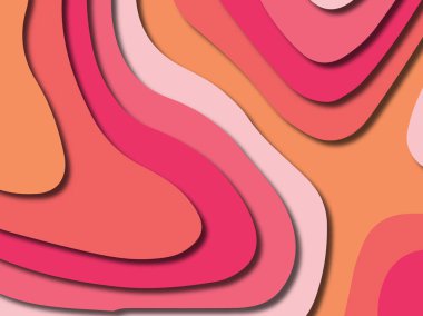 kağıt ile 3D arka plan şekilleri kesim. Soyut kağıt kitap kapağı için şablon arka plan bölmek. Kağıt arka plan kes. Soyut gerçekçi kağıt dekorasyon tasarımı için