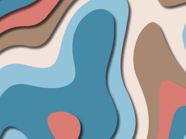 kağıt ile 3D arka plan şekilleri kesim. Soyut kağıt kitap kapağı için şablon arka plan bölmek. Kağıt arka plan kes. Soyut gerçekçi kağıt dekorasyon tasarımı için