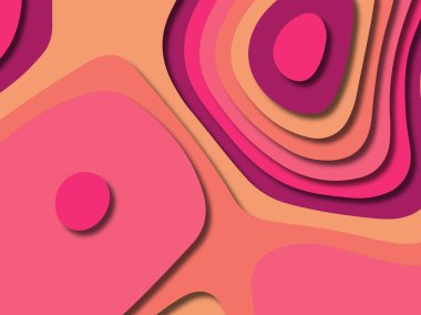 kağıt ile 3D arka plan şekilleri kesim. Soyut kağıt kitap kapağı için şablon arka plan bölmek. Kağıt arka plan kes. Soyut gerçekçi kağıt dekorasyon tasarımı için