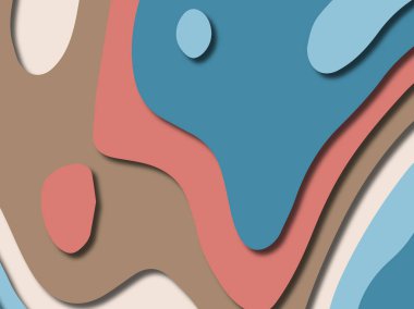 kağıt ile 3D arka plan şekilleri kesim. Soyut kağıt kitap kapağı için şablon arka plan bölmek. Kağıt arka plan kes. Soyut gerçekçi kağıt dekorasyon tasarımı için