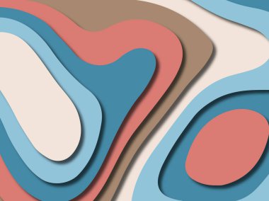 kağıt ile 3D arka plan şekilleri kesim. Soyut kağıt kitap kapağı için şablon arka plan bölmek. Kağıt arka plan kes. Soyut gerçekçi kağıt dekorasyon tasarımı için