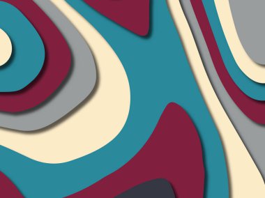 kağıt ile 3D arka plan şekilleri kesim. Soyut kağıt kitap kapağı için şablon arka plan bölmek. Kağıt arka plan kes. Soyut gerçekçi kağıt dekorasyon tasarımı için