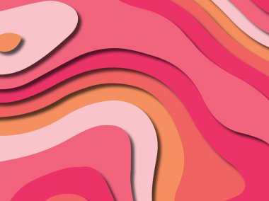 kağıt ile 3D arka plan şekilleri kesim. Soyut kağıt kitap kapağı için şablon arka plan bölmek. Kağıt arka plan kes. Soyut gerçekçi kağıt dekorasyon tasarımı için