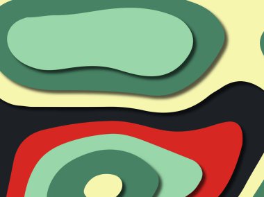 kağıt ile 3D arka plan şekilleri kesim. Soyut kağıt kitap kapağı için şablon arka plan bölmek. Kağıt arka plan kes. Soyut gerçekçi kağıt dekorasyon tasarımı için