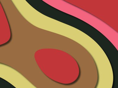 kağıt ile 3D arka plan şekilleri kesim. Soyut kağıt kitap kapağı için şablon arka plan bölmek. Kağıt arka plan kes. Soyut gerçekçi kağıt dekorasyon tasarımı için