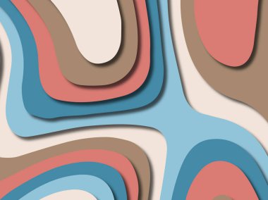 kağıt ile 3D arka plan şekilleri kesim. Soyut kağıt kitap kapağı için şablon arka plan bölmek. Kağıt arka plan kes. Soyut gerçekçi kağıt dekorasyon tasarımı için