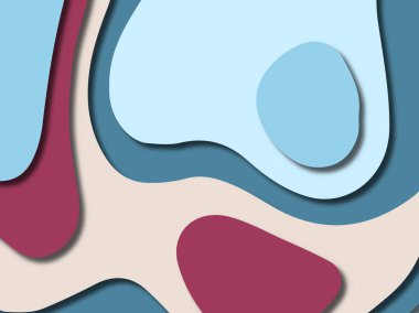 kağıt ile 3D arka plan şekilleri kesim. Soyut kağıt kitap kapağı için şablon arka plan bölmek. Kağıt arka plan kes. Soyut gerçekçi kağıt dekorasyon tasarımı için