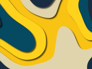 kağıt ile 3D arka plan şekilleri kesim. Soyut kağıt kitap kapağı için şablon arka plan bölmek. Kağıt arka plan kes. Soyut gerçekçi kağıt dekorasyon tasarımı için