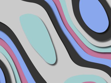 kağıt ile 3D arka plan şekilleri kesim. Soyut kağıt kitap kapağı için şablon arka plan bölmek. Kağıt arka plan kes. Soyut gerçekçi kağıt dekorasyon tasarımı için