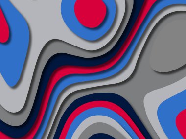 kağıt ile 3D arka plan şekilleri kesim. Soyut kağıt kitap kapağı için şablon arka plan bölmek. Kağıt arka plan kes. Soyut gerçekçi kağıt dekorasyon tasarımı için