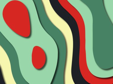 kağıt ile 3D arka plan şekilleri kesim. Soyut kağıt kitap kapağı için şablon arka plan bölmek. Kağıt arka plan kes. Soyut gerçekçi kağıt dekorasyon tasarımı için