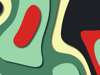 kağıt ile 3D arka plan şekilleri kesim. Soyut kağıt kitap kapağı için şablon arka plan bölmek. Kağıt arka plan kes. Soyut gerçekçi kağıt dekorasyon tasarımı için