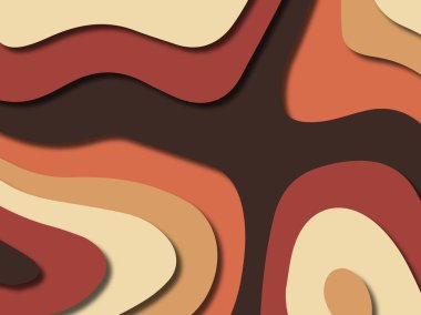 kağıt ile 3D arka plan şekilleri kesim. Soyut kağıt kitap kapağı için şablon arka plan bölmek. Kağıt arka plan kes. Soyut gerçekçi kağıt dekorasyon tasarımı için