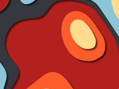 kağıt ile 3D arka plan şekilleri kesim. Soyut kağıt kitap kapağı için şablon arka plan bölmek. Kağıt arka plan kes. Soyut gerçekçi kağıt dekorasyon tasarımı için