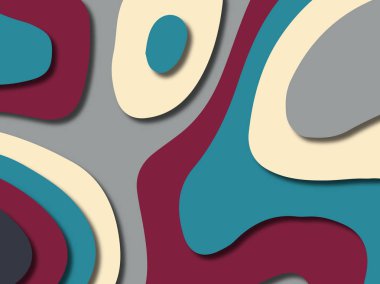 kağıt ile 3D arka plan şekilleri kesim. Soyut kağıt kitap kapağı için şablon arka plan bölmek. Kağıt arka plan kes. Soyut gerçekçi kağıt dekorasyon tasarımı için