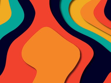 kağıt ile 3D arka plan şekilleri kesim. Soyut kağıt kitap kapağı için şablon arka plan bölmek. Kağıt arka plan kes. Soyut gerçekçi kağıt dekorasyon tasarımı için