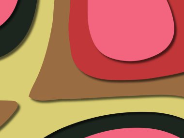 kağıt ile 3D arka plan şekilleri kesim. Soyut kağıt kitap kapağı için şablon arka plan bölmek. Kağıt arka plan kes. Soyut gerçekçi kağıt dekorasyon tasarımı için