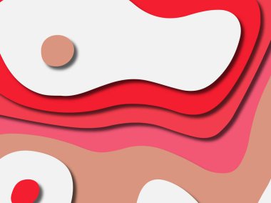 kağıt ile 3D arka plan şekilleri kesim. Soyut kağıt kitap kapağı için şablon arka plan bölmek. Kağıt arka plan kes. Soyut gerçekçi kağıt dekorasyon tasarımı için