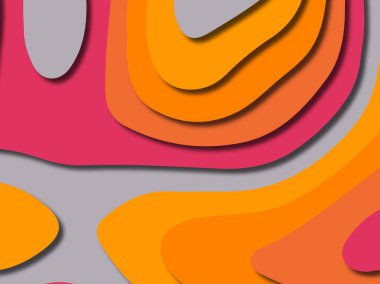 kağıt ile 3D arka plan şekilleri kesim. Soyut kağıt kitap kapağı için şablon arka plan bölmek. Kağıt arka plan kes. Soyut gerçekçi kağıt dekorasyon tasarımı için