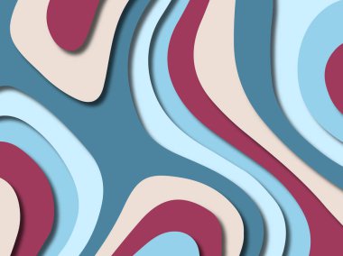 kağıt ile 3D arka plan şekilleri kesim. Soyut kağıt kitap kapağı için şablon arka plan bölmek. Kağıt arka plan kes. Soyut gerçekçi kağıt dekorasyon tasarımı için