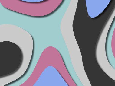 kağıt ile 3D arka plan şekilleri kesim. Soyut kağıt kitap kapağı için şablon arka plan bölmek. Kağıt arka plan kes. Soyut gerçekçi kağıt dekorasyon tasarımı için