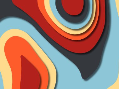 kağıt ile 3D arka plan şekilleri kesim. Soyut kağıt kitap kapağı için şablon arka plan bölmek. Kağıt arka plan kes. Soyut gerçekçi kağıt dekorasyon tasarımı için